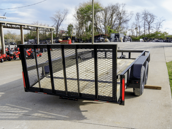 6.4x12 Dovetail Utility Trailer with Side Baskets (2) 3500lb Axles - Image 8