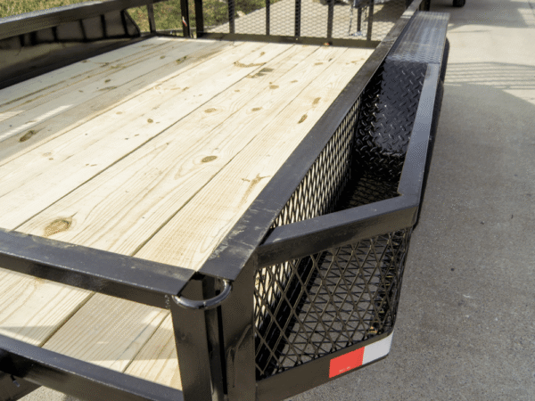 6.4x12 Dovetail Utility Trailer with Side Baskets (2) 3500lb Axles - Image 10