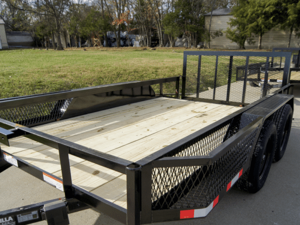 6.4x12 Dovetail Utility Trailer with Side Baskets (2) 3500lb Axles - Image 12