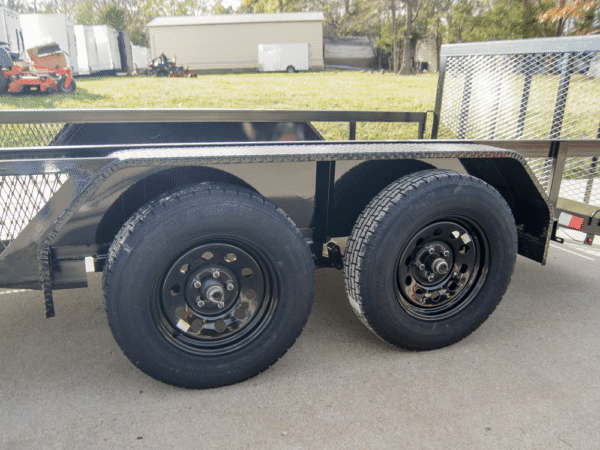 6.4x12 Dovetail Utility Trailer with Side Baskets (2) 3500lb Axles - Image 13