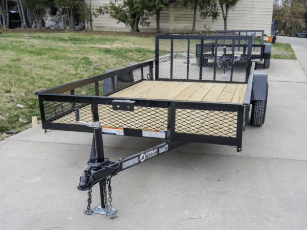 6.4x12 Dovetail Utility Trailer with 1ft Mesh Sides 3,500lb Axle - Image 2