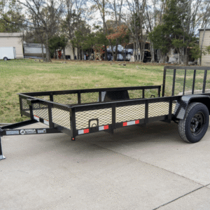 6.4x12 Dovetail Utility Trailer with 1ft Mesh Sides 3,500lb Axle