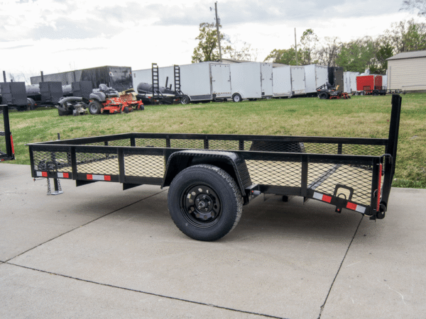 6.4x12 Dovetail Utility Trailer with 1ft Mesh Sides 3,500lb Axle - Image 3