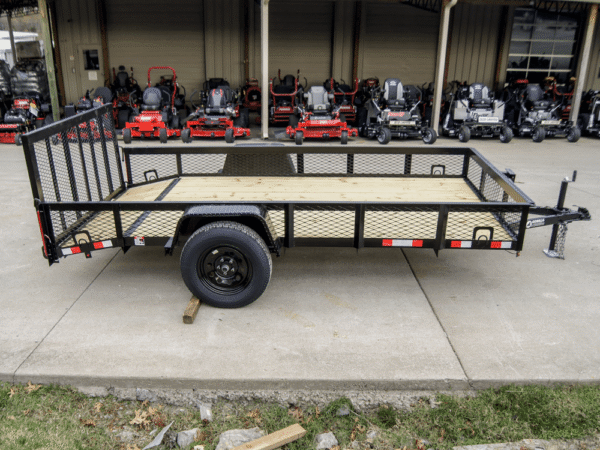 6.4x12 Dovetail Utility Trailer with 1ft Mesh Sides 3,500lb Axle - Image 7