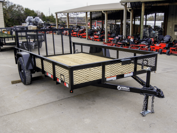 6.4x12 Dovetail Utility Trailer with 1ft Mesh Sides 3,500lb Axle - Image 9