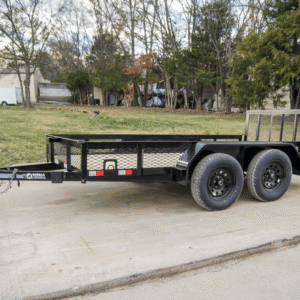 6.4x12 Dovetail Utility Trailer with 1ft Mesh Sides (2) 3,500lb Axles