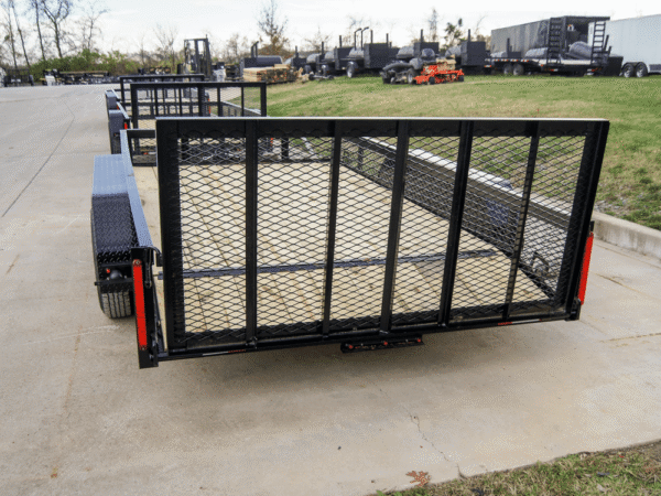 6.4x12 Dovetail Utility Trailer with 1ft Mesh Sides (2) 3,500lb Axles - Image 4