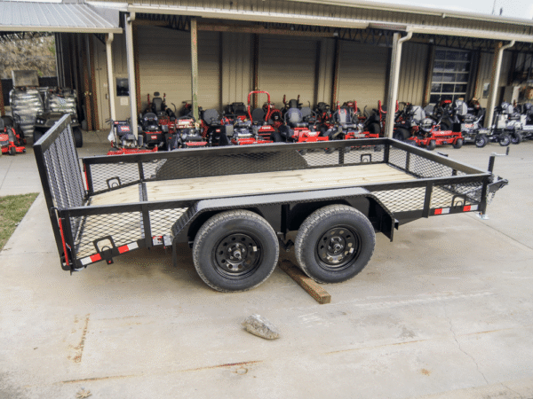 6.4x12 Dovetail Utility Trailer with 1ft Mesh Sides (2) 3,500lb Axles - Image 6