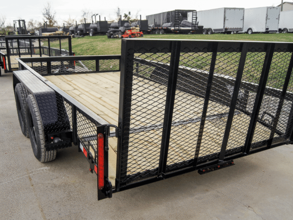 6.4x12 Dovetail Utility Trailer with 1ft Mesh Sides (2) 3,500lb Axles - Image 12