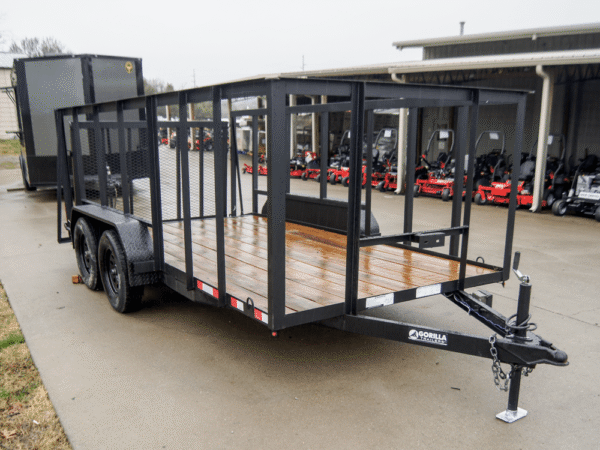 6.4x14 Dovetail Utility Trailer with 4ft Rails (2) 3500lb Axles - Image 6