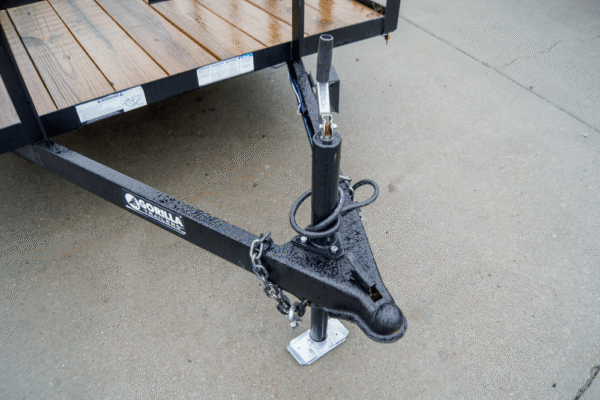 6.4x14 Dovetail Utility Trailer with 4ft Rails (2) 3500lb Axles - Image 7
