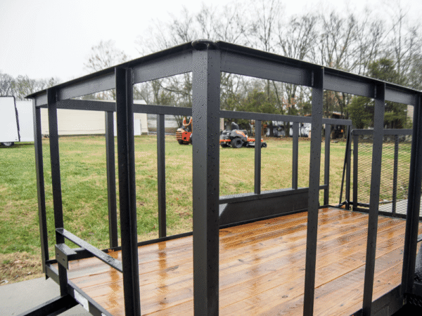 6.4x14 Dovetail Utility Trailer with 4ft Rails (2) 3500lb Axles - Image 10