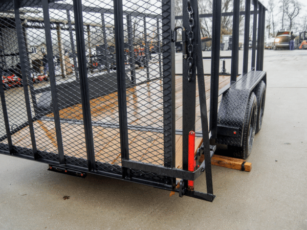 6.4x14 Dovetail Utility Trailer with 4ft Rails (2) 3500lb Axles - Image 13