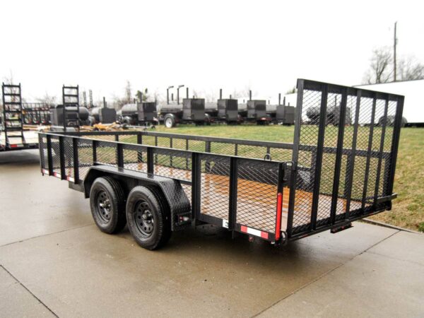 6.4x16 Straight Deck Utility Trailer with 2ft Mesh Sides Tall Gate - Image 4