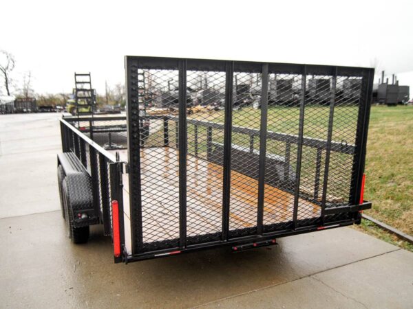 6.4x16 Straight Deck Utility Trailer with 2ft Mesh Sides Tall Gate - Image 5