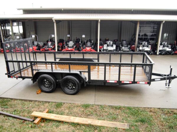 6.4x16 Straight Deck Utility Trailer with 2ft Mesh Sides Tall Gate - Image 8
