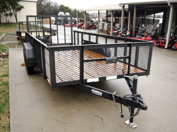 6.4x16 Straight Deck Utility Trailer with 2ft Mesh Sides Tall Gate - Image 9