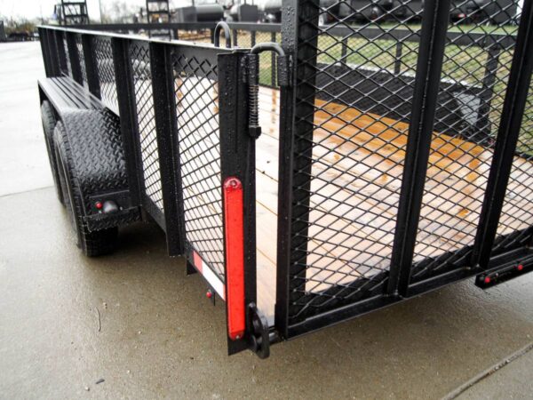 6.4x16 Straight Deck Utility Trailer with 2ft Mesh Sides Tall Gate - Image 14