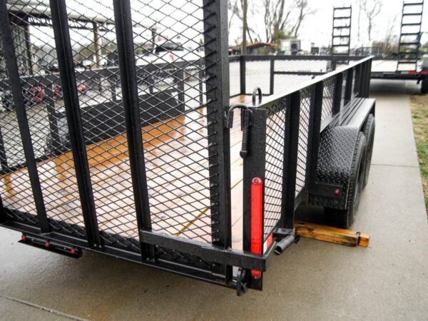 6.4x16 Straight Deck Utility Trailer with 2ft Mesh Sides Tall Gate - Image 15