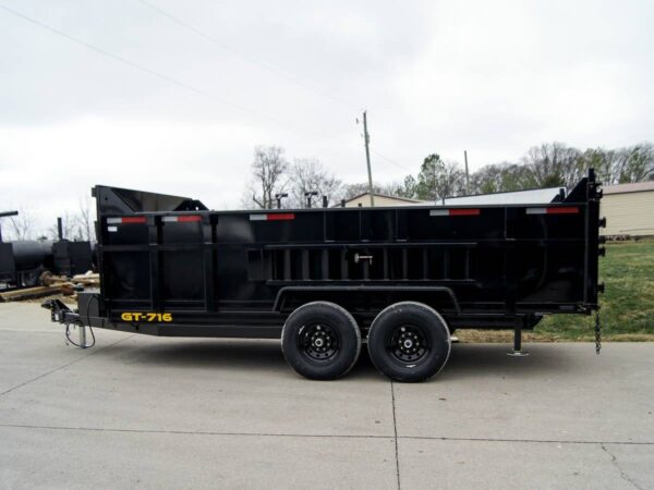 7x16 Telescopic Dump Trailer with 3ft Sides (2) 7K Axles GVWR 14k - Image 4