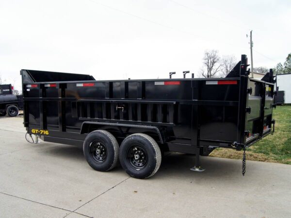 7x16 Telescopic Dump Trailer with 3ft Sides (2) 7K Axles GVWR 14k - Image 5