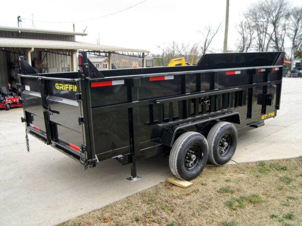 7x16 Telescopic Dump Trailer with 3ft Sides (2) 7K Axles GVWR 14k - Image 7