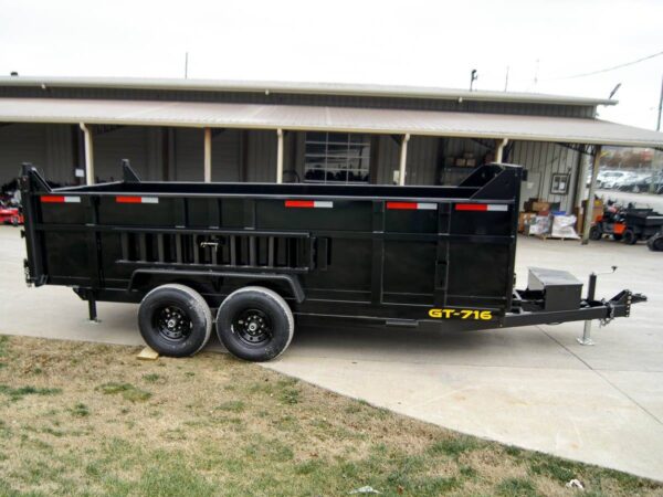 7x16 Telescopic Dump Trailer with 3ft Sides (2) 7K Axles GVWR 14k - Image 8