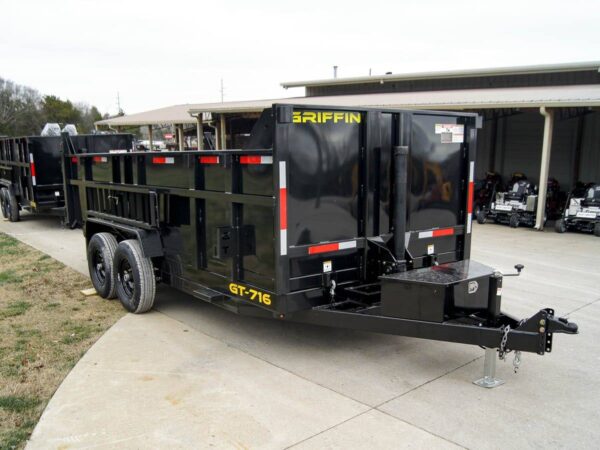 7x16 Telescopic Dump Trailer with 3ft Sides (2) 7K Axles GVWR 14k - Image 9