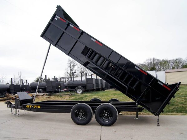 7x16 Telescopic Dump Trailer with 3ft Sides (2) 7K Axles GVWR 14k - Image 23