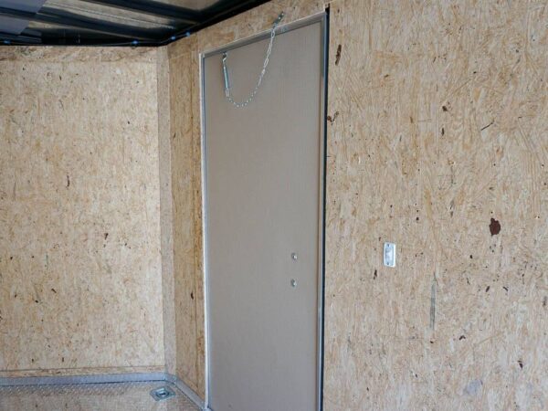 6' X 12' White Enclosed V-Nose Trailer with Diamond Plate Floor Storage - Image 20