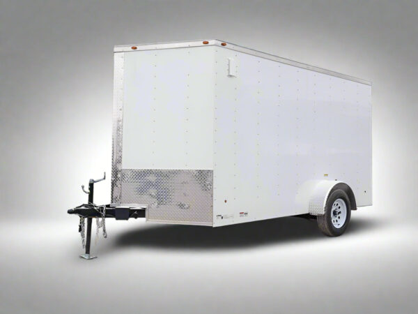 7x12 V-Nose Enclosed Trailer 3,500lb Axle Storage