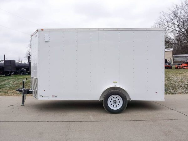 7x12 V-Nose Enclosed Trailer 3,500lb Axle Storage - Image 4