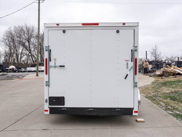 7x12 V-Nose Enclosed Trailer 3,500lb Axle Storage - Image 5