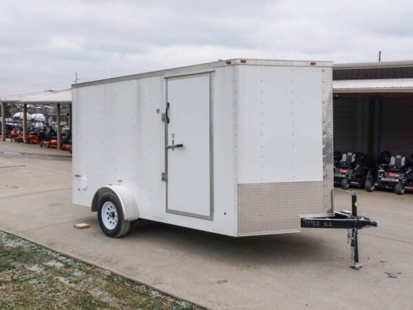7x12 V-Nose Enclosed Trailer 3,500lb Axle Storage - Image 7