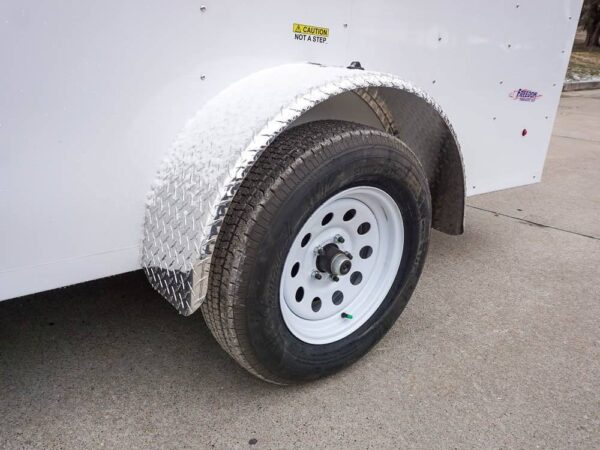 7x12 V-Nose Enclosed Trailer 3,500lb Axle Storage - Image 9
