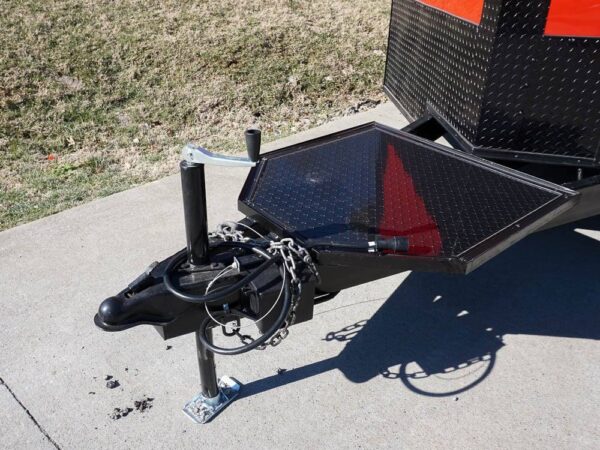 8.5 x 20 Red V-Nose Concession with Blackout Trim Vending - Image 11