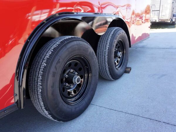 8.5 x 20 Red V-Nose Concession with Blackout Trim Vending - Image 15