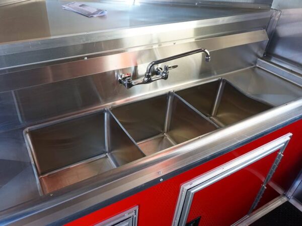 8.5 x 20 Red V-Nose Concession with Blackout Trim Vending - Image 18