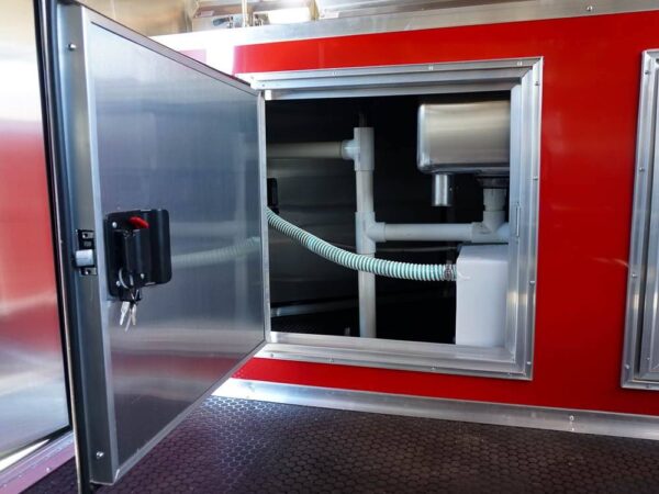 8.5 x 20 Red V-Nose Concession with Blackout Trim Vending - Image 21