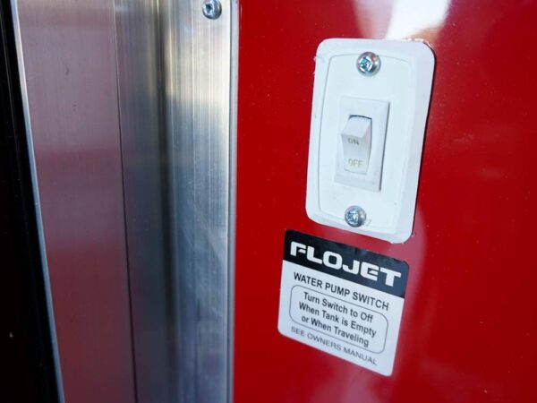 8.5 x 20 Red V-Nose Concession with Blackout Trim Vending - Image 22