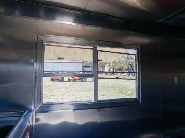 8.5 x 20 Red V-Nose Concession with Blackout Trim Vending - Image 26