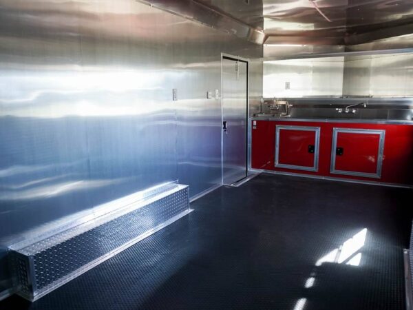 8.5 x 20 Red V-Nose Concession with Blackout Trim Vending - Image 30