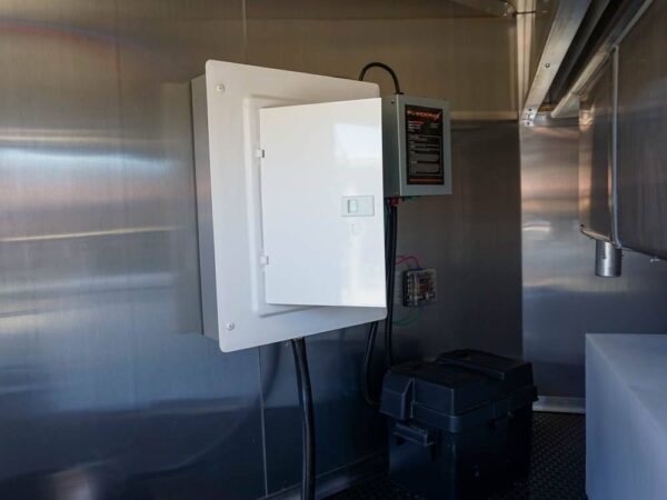 8.5 x 20 Red V-Nose Concession with Blackout Trim Vending - Image 34