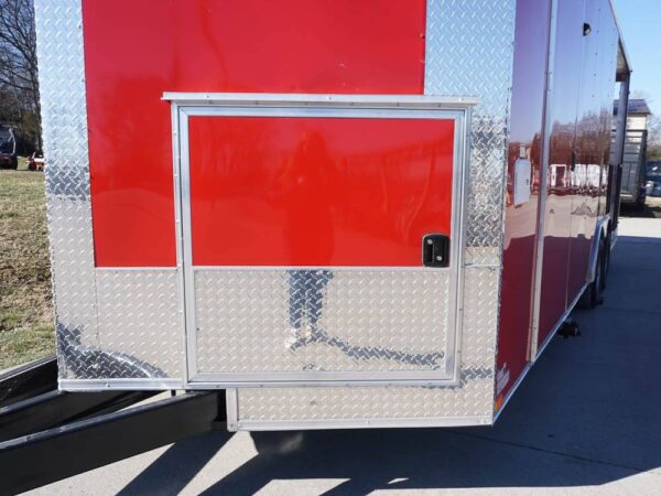 8.5 x 22 Red V-Nose BBQ Porch Concession Trailer - Image 12