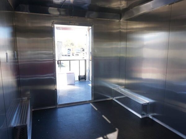 8.5 x 22 Red V-Nose BBQ Porch Concession Trailer - Image 25