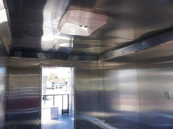 8.5 x 22 Red V-Nose BBQ Porch Concession Trailer - Image 26