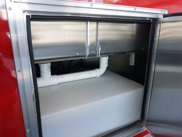 8.5 x 22 Red V-Nose BBQ Porch Concession Trailer - Image 31
