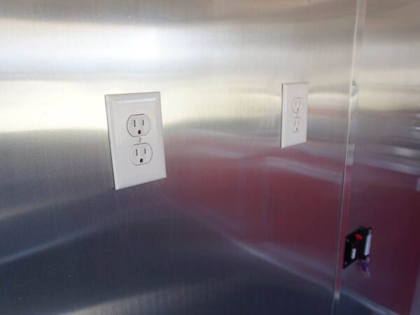 8.5 x 22 Red V-Nose BBQ Porch Concession Trailer - Image 33