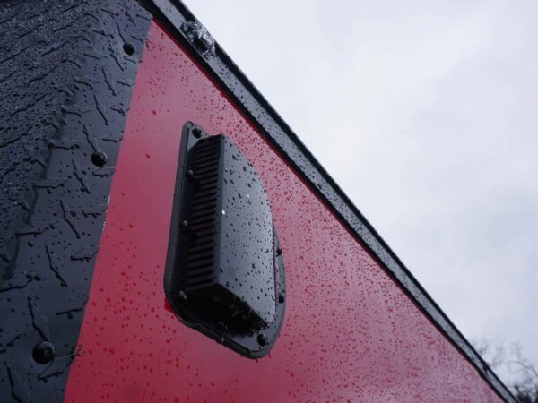 6x12 Enclosed Trailer Red V-Nose Blackout Package 3,500lb Axle Storage - Image 9
