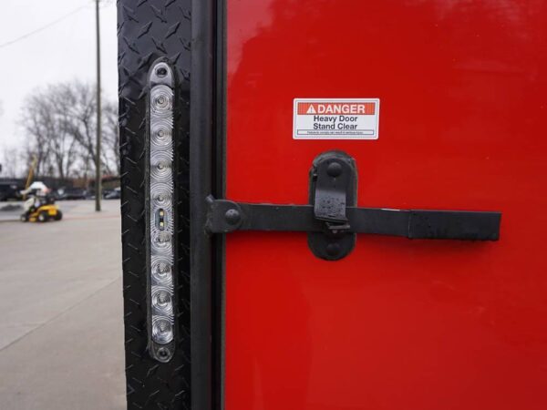 6x12 Enclosed Trailer Red V-Nose Blackout Package 3,500lb Axle Storage - Image 10